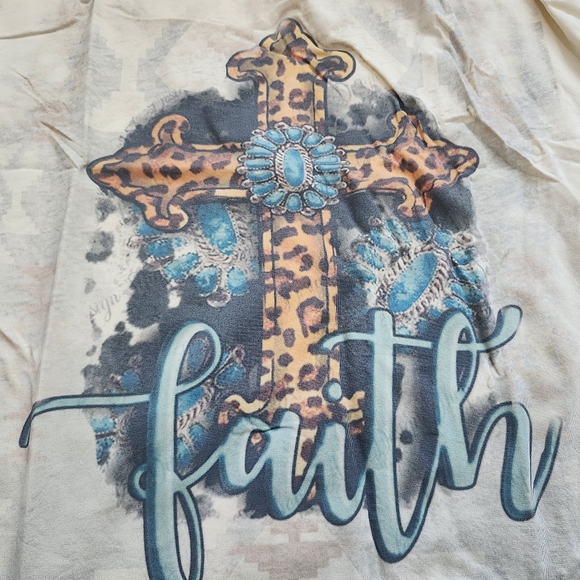 Delilah By Montana West Faith Short Sleeve T-shirt Size XXL Animal Print Accents - Picture 1 of 9